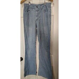 Vintage Levi's 1960s Corduroy Pants Men 31x34 Light Blue Bootcut Flared USA